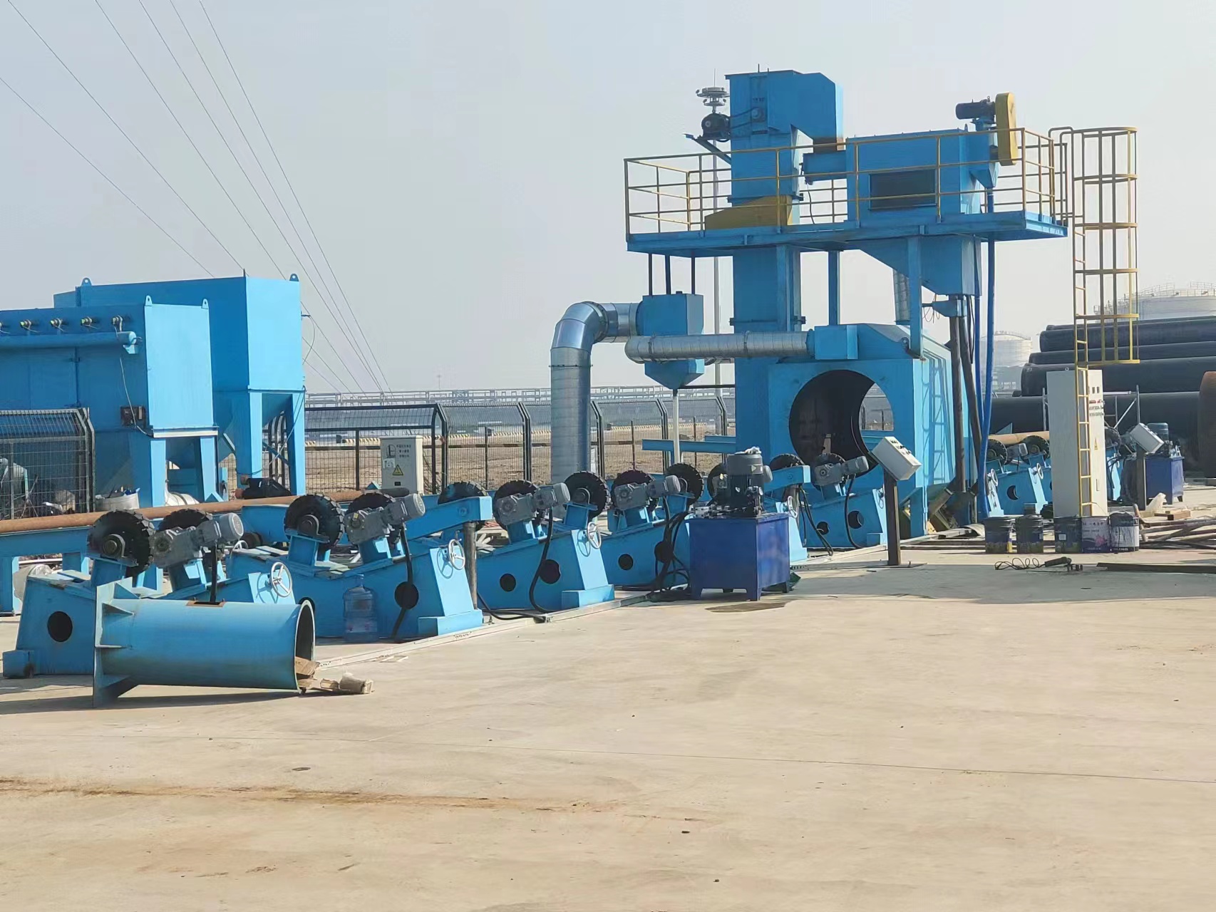 Steel Pipe External Surface Shot Blasting Machine - Custom Metal Surface Treatment Equipment by Jinwo Machinery