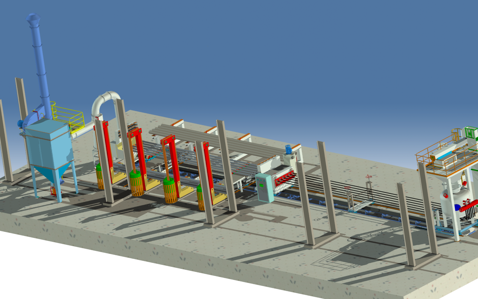 Seamless Steel Pipes - Asia - Steel Pipe Internal Surface Sand Blasting Machine Industrial Application Jinwo Machinery Success Case: Seamless Steel Pipes - Asia - Custom Steel Pipe Internal Surface Sand Blasting Solution